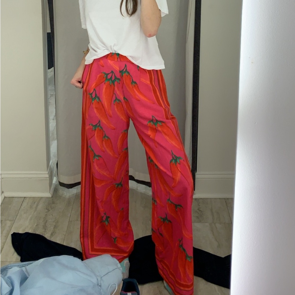 Farm Rio Pepper Wide-Leg Printed Pants